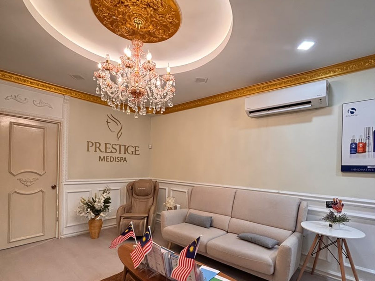 Ruang menunggu Prestige Medispa Gombak